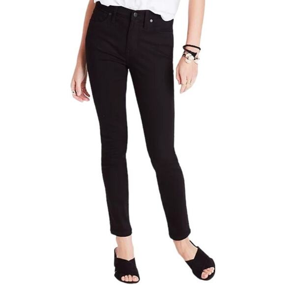 Madewell 9" High Riser Skinny Skinny Jeans Mid-Rise ISKO Black 28x28 - Picture 1 of 6